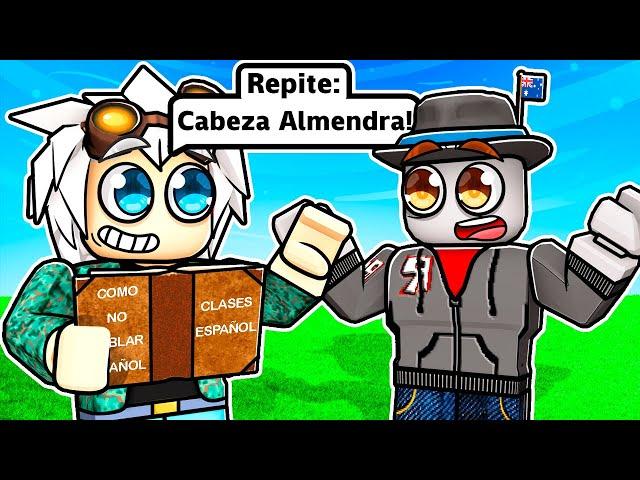 ¡ENSEÑO ESPAÑOL a UN SUSCRIPTOR INGLES! ROBLOX