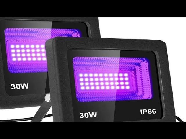 30W LED Black Light, IP66 Waterproof Outdoor&Indoor Stage Light Black LED Floodlight Review