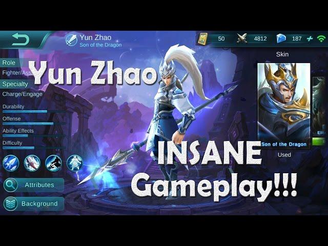 Mobile Legends YUN ZHAO insane gameplay!!!