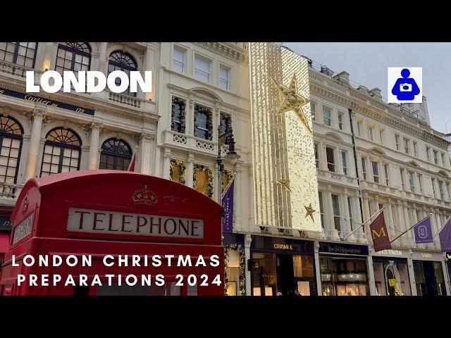 London Walk  LONDON’S  Shopping Streets Christmas Preparations 2024 | Central London Walking Tour