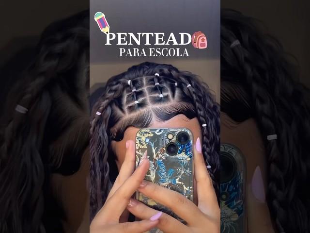 PENTEADO PARA ESCOLA  #hairstyle #cachos #penteados #diyhairstyle #cabelo #cacheadas #hair