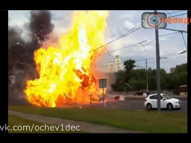 Подборка пожаров на дороге. Автопожары. Аварии и ДТП