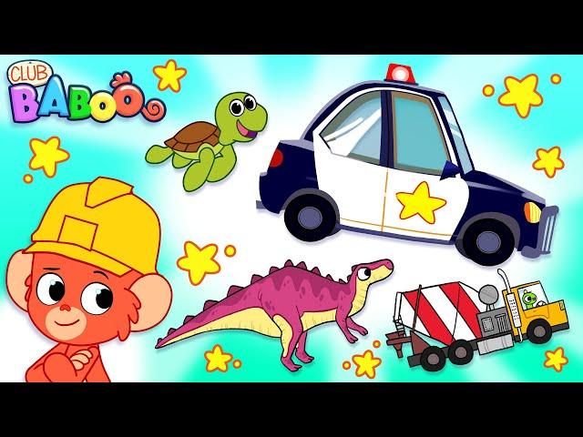 Cartoons for kids | Cars, Animals & Dinosaurs | Educational videos for children | Club Baboo