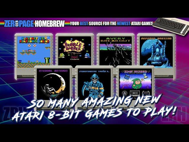 Seven Amazing New Atari 8-Bit Games including Bubble Bobble & Time Wizard Deluxe Edition!