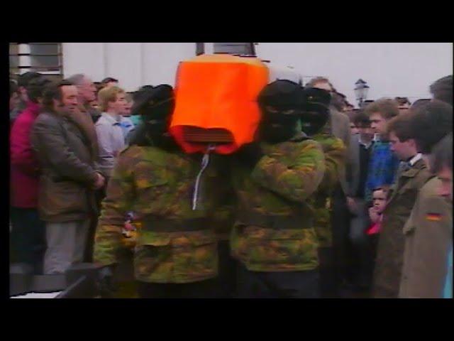 funerals of IRA Crossmaglen bombers Brendan Burns and Brendan Moley.march 1988