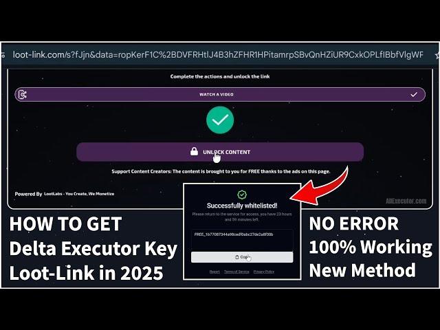 How To Get Delta Key From Loot Link | Create Delta Executor Key (2025)