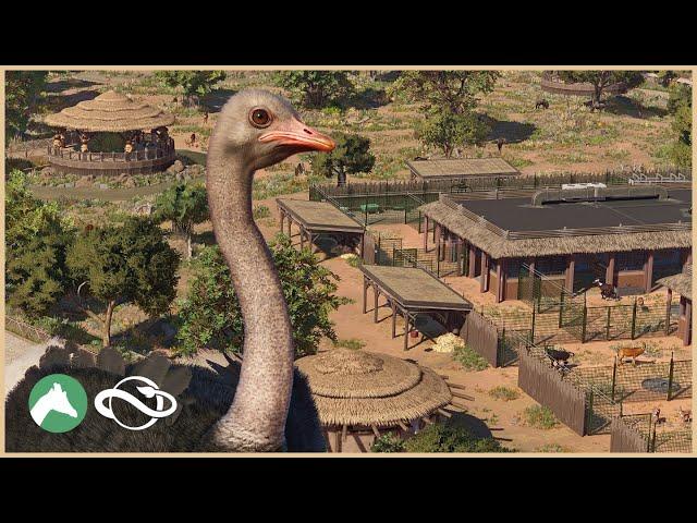 Building a HUGE Mixed Species Savannah Habitat in the Desert Adventure Park! | Planet Zoo