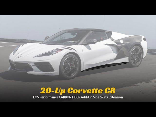 Extreme Online Store For 2020-Up Chevrolet Corvette C8 Carbon Fiber Add On Side Skirts