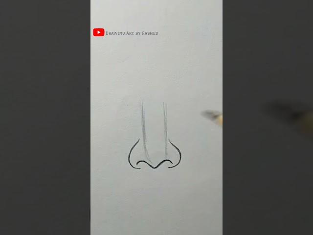 Nose Drawing Easy trick #nosedrawing #sketch #DrawingTrick #satisfying