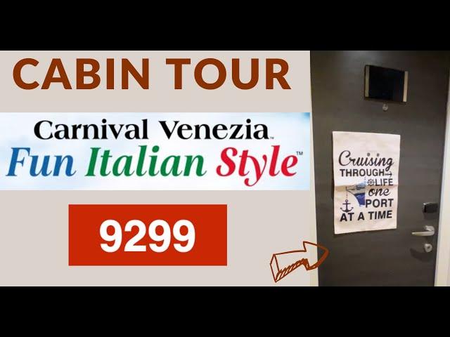 Carnival Venezia Stateroom Cabin 9299 Tour