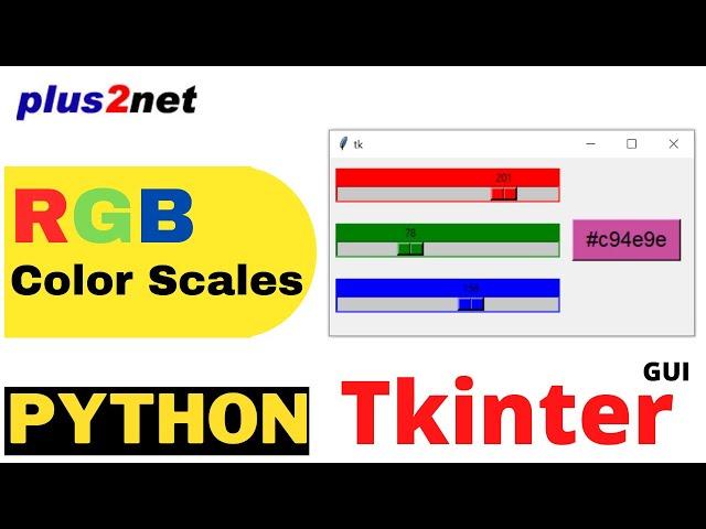 Red Green Blue colour slider by using Tkinter scale to update background colour of buttons