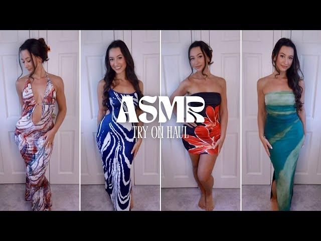 ASMR Summer Try On HAUL  Fabric Sounds & Whispering