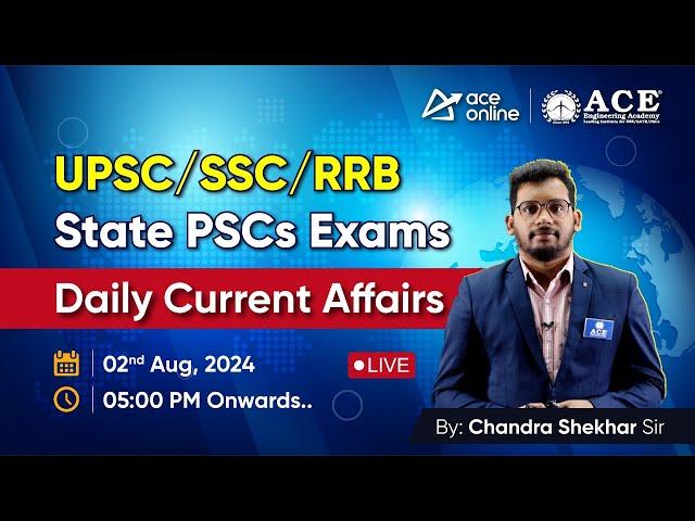 Daily Current Affairs | For Upcoming UPSC/SSC/RRB/State PSCs Exams by Chandra Shekhar Sir