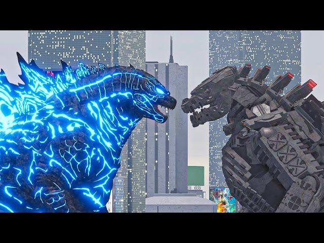 GODZILLA 2024 ( Super Charged Godzilla ) vs MECHAGODZILLA (Roblox Kaiju Arisen)