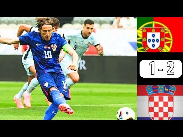 PORTUGAL VS CROATIA (1-2) HIGHLIGHTS : ALL GOALS  INTERNATIONAL FRIENDLY EURO 2024 #highlights #euro