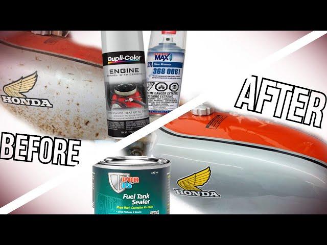 Motorcycle Fuel Tank Restoration UNDER $100 | Sealing and Painting