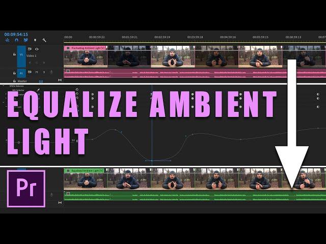 HOW TO COMPENSATE FOR CHANGING LIGHT IN VIDEO with Adobe Premiere Pro lumetri effect