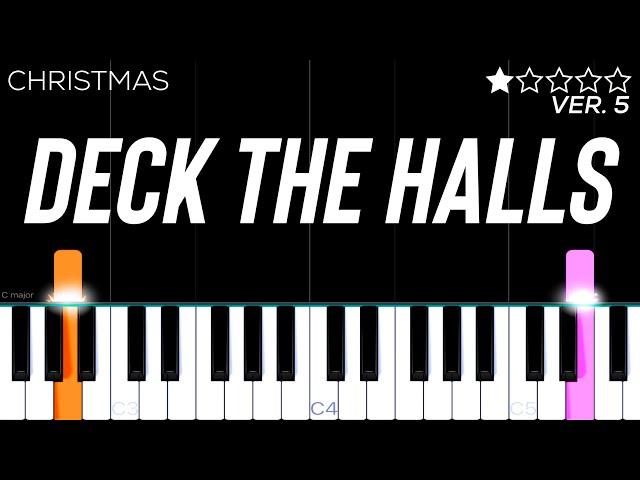 Christmas - Deck The Halls | EASY Piano Tutorial