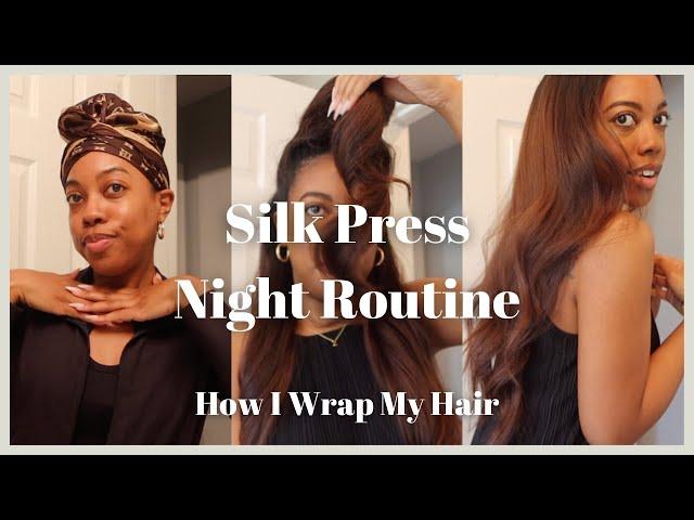 Night Time Silk Press Routine | How I Preserve and Wrap My Silk Press Overnight | Zenese Ashley