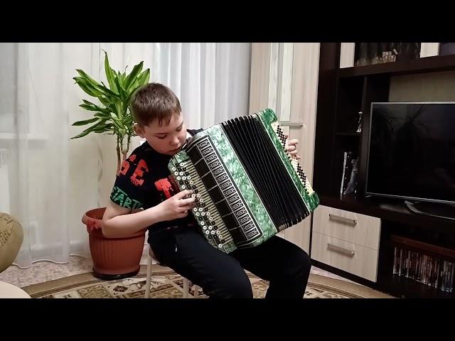"Выйду на улицу" на баяне. Кирилл Лопатин, 11 лет
