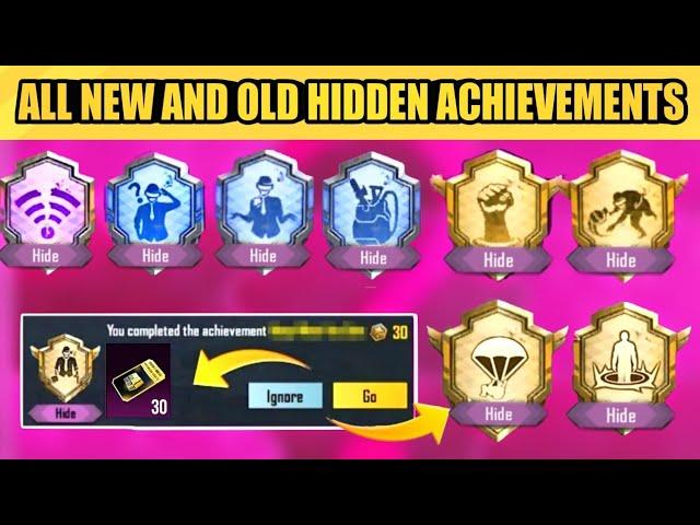All Hidden Achievements In PUBG | Top 8 Hidden Achievement In PUBG | New Hidden Achievement In PUBGM