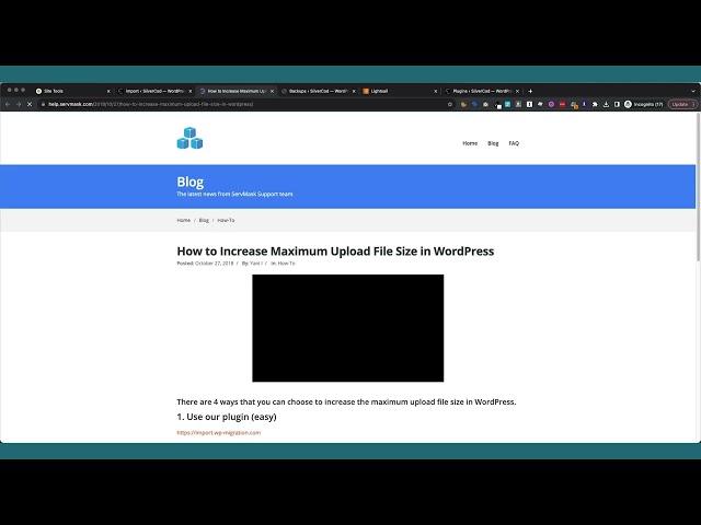 Part 2 - WordPress All-in-One WP Migration Plugin Issues
