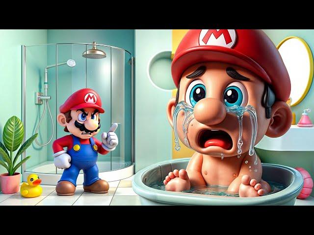 Baby Mario Hates Bathing  Super Mario Odyssey Story