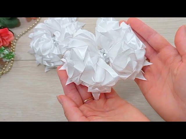 МК/DIY БЕЛОСНЕЖНЫЙ бант на все случаи ЛЕГКО,быстро,можно без КЛЕЯA white bow for all occasions EASY