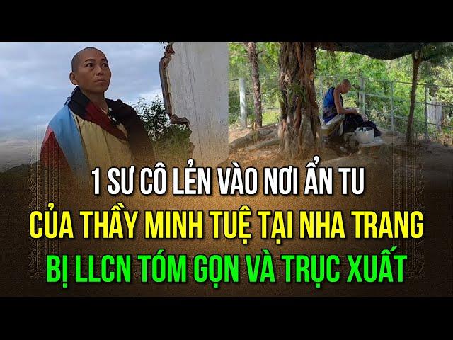 Một sư cô lẻn vào chỗ ẩn tu của thầy Minh Tuệ, bị lực lượng chức năng tóm gọn và trục xuất