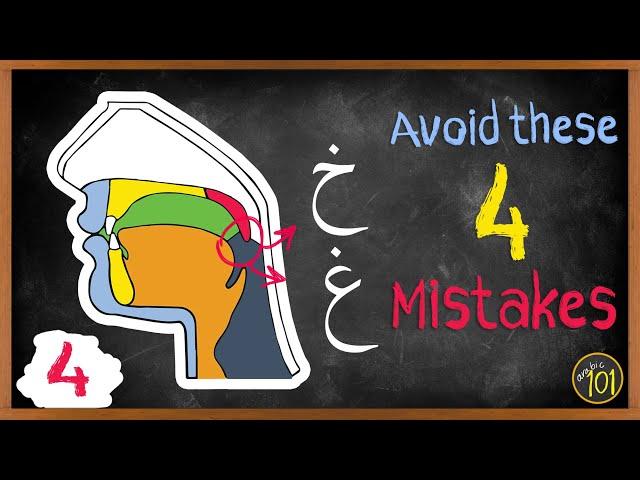 AVOID these FOUR mistakes with غ + خ | Makharij & Sifaat Lesson 4 | Arabic101