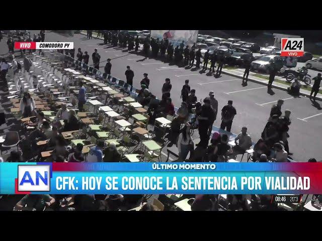 CRISTINA KIRCHNER: Protesta frente a Comodoro Py por fallo que podría ratificar una de las condenas