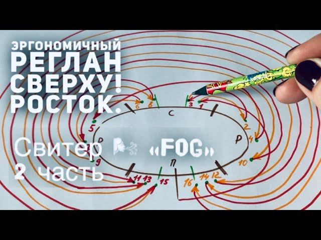 ВСЕ ‍ о РЕГЛАНЕ СВЕРХУ! РОСТОК: ИДЕАЛЬНЫЙ  / СХЕМА / СВИТЕР СПИЦАМИ   "FOG"  2 часть