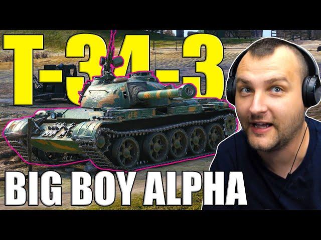 T-34-3: Big Boy 390 Alpha Damage! | World of Tanks