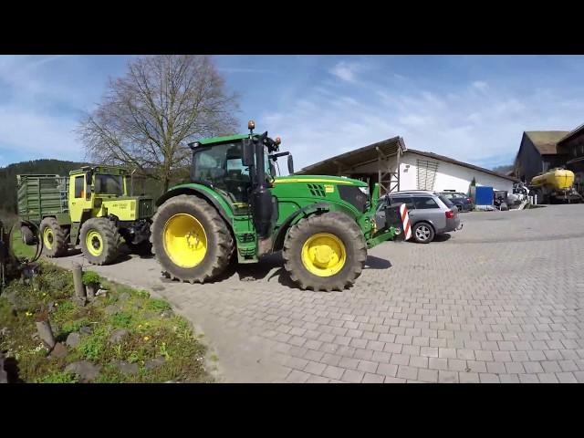 [HD] GoPro Hero 4 @ Let's Drive John Deere 6145R und Marchner Güllefass 12 Kubik Teil 1