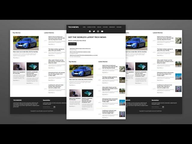 Build A News Website Using HTML, CSS and JavaScript