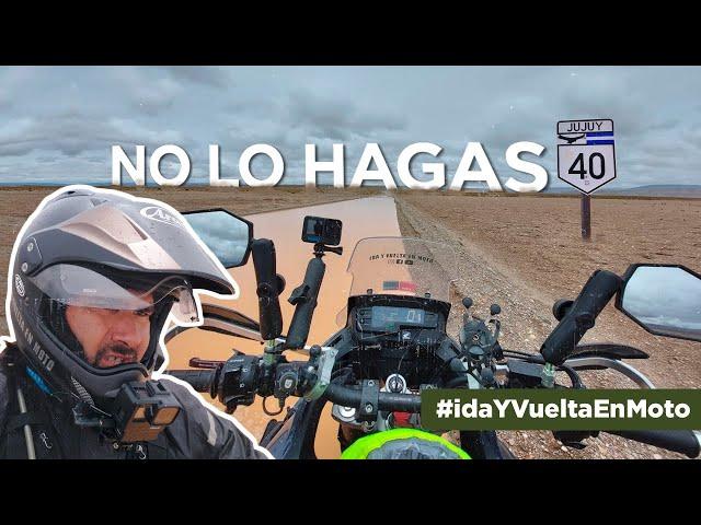 Me lo advirtieron. Mejor NO HACERLA con LLUVIA. RUTA 40 norte de Argentina Jujuy en moto️