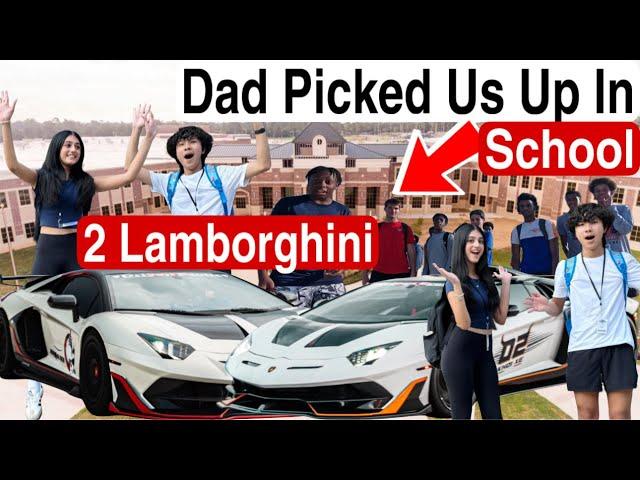 Đón Con Và Bạn Gái Ở Trường Bằng 2 Chiếc Lamborghini.