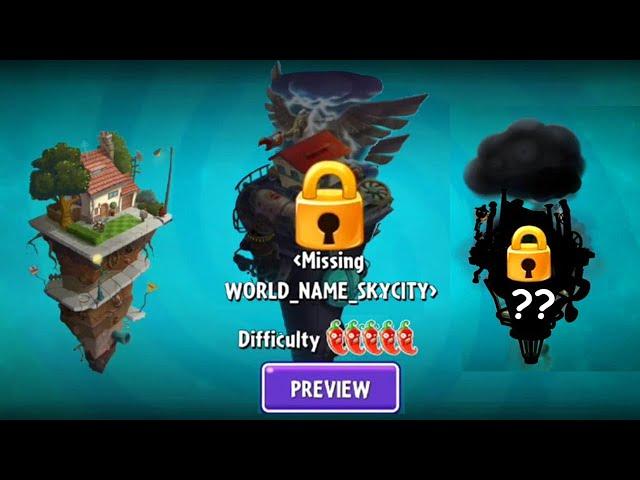 PvZ 2 Discovery - All Plants in New World SKY CITY & Zombot Vulture Fighter Battlez