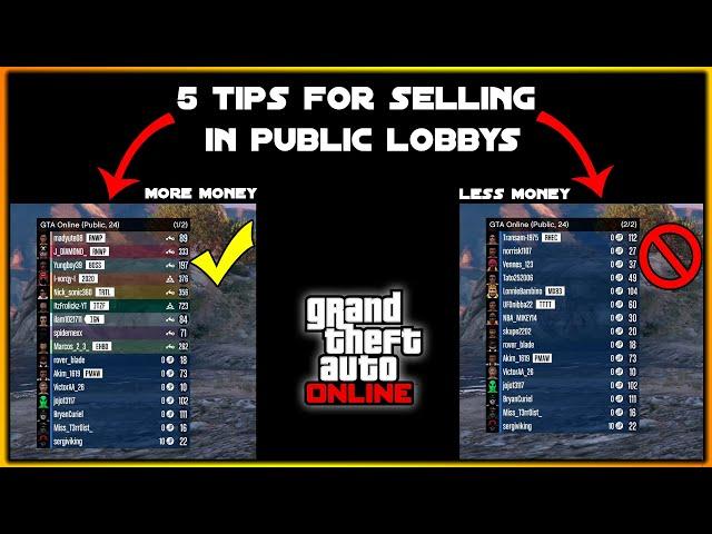 5 IMPORTANT TIPS TO SELL IN PUBLIC LOBBIES AND AVOID LOSING ALL YOUR STOCK!!(JUNE 2020 GTA 5 ONLINE)