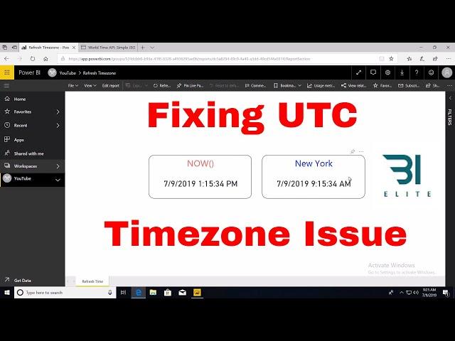 Showing Specific Timezones in Power BI Service (Last Refreshed Time)