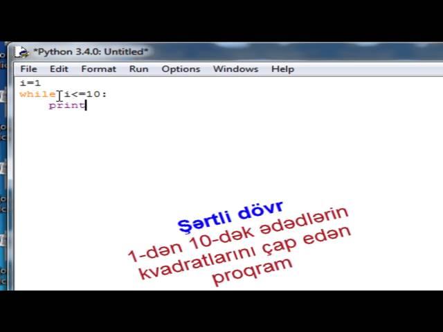 Python şərtli dövr