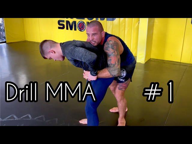 Drill MMA #1 - wybrona nogi, obejście, wstanie, obalenie.