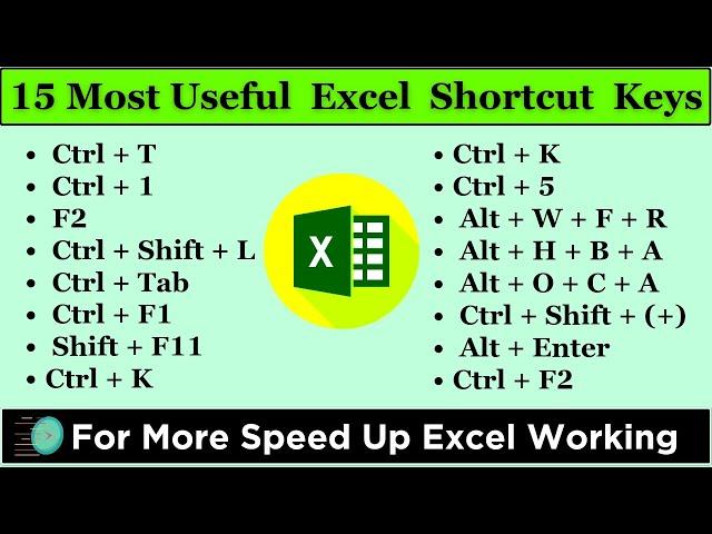 15 Awesome Excel Keyboard Shortcut Keys | Excel Shortcut Keys | Best Excel Shortcut Keys