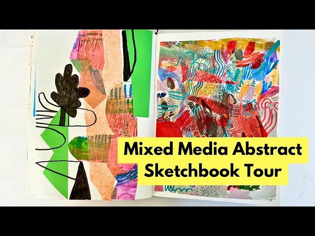 Mixed Media Abstract Sketchbook Tour