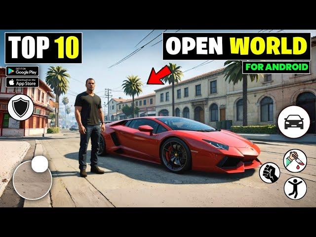 Top 10 New Open World Games For Android 2024 | Best Open World Mobile Games