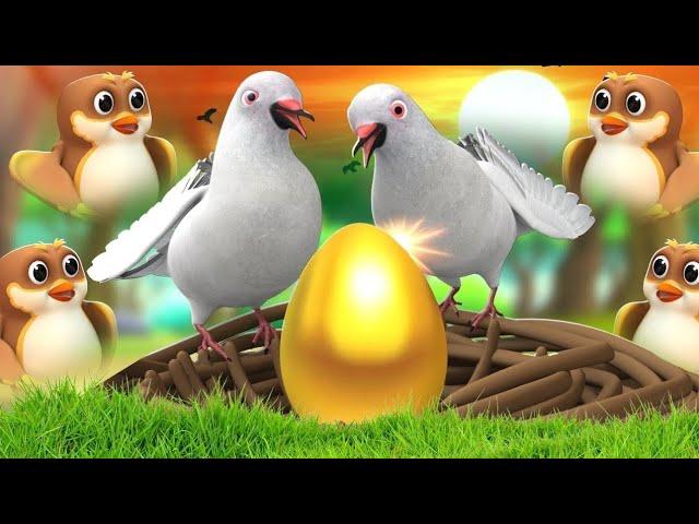 सोने का अंडा देने वाली कबूतर || Golden pigeon Story In Hindi || New Moral Cartoon Story Video Hindi