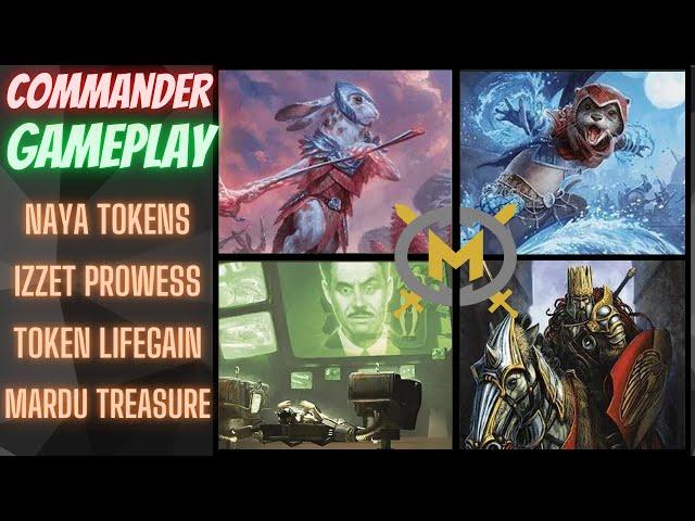 Commander Game - Baylen, Bria, Darien, Mr. House - EDH Gameplay MTG Magic the Gathering