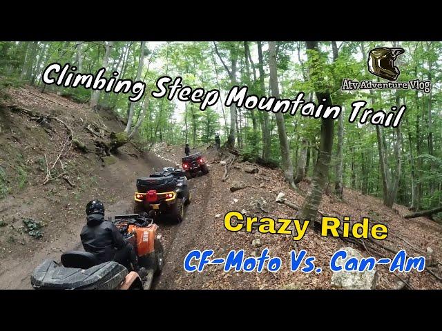 ATVs Climbing Steep Mountain Trail - Crazy Ride