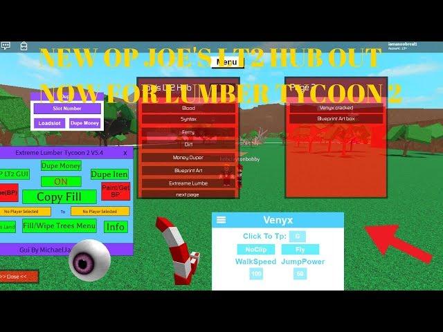 NEW OP JOE'S LT2 GUI HUB OUT NOW FOR LUMBER TYCOON 2 (NEW UPDATED GUI HUB FOR ROBLOX)