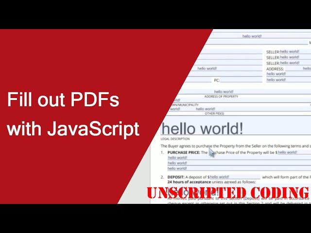 Creating a web interface to fill out PDF files with JavaScript | Unscripted Coding